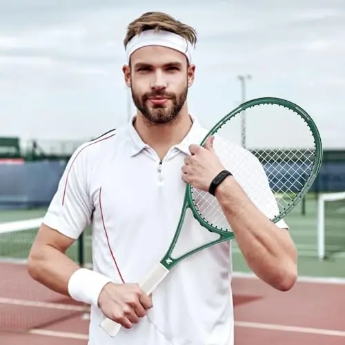 MBFISH Tenis Raketi - Önceden Tellenmiş, Konforlu Saplı, 27'' Yetişkin Tenis Raketi ile Süper Değer Seti, 3 Tenis Topu, 2 Overgrip ve 1 Tenis Çantası içerir - 6