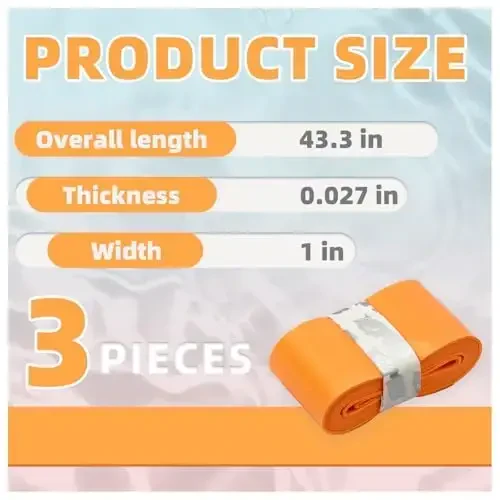MBFISH Tennis Racket Grip Tape 3 Pack, Racket Grips Soft Racquet Overgrips for Tennis, Pickleball and Badminton - Anti-Slip and Absorbent Tennis Grip Tape Set - MBFISH (1)
