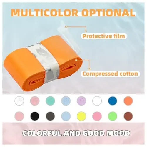 MBFISH Tennis Racket Grip Tape 3 Pack, Racket Grips Soft Racquet Overgrips for Tennis, Pickleball and Badminton - Anti-Slip and Absorbent Tennis Grip Tape Set - 4