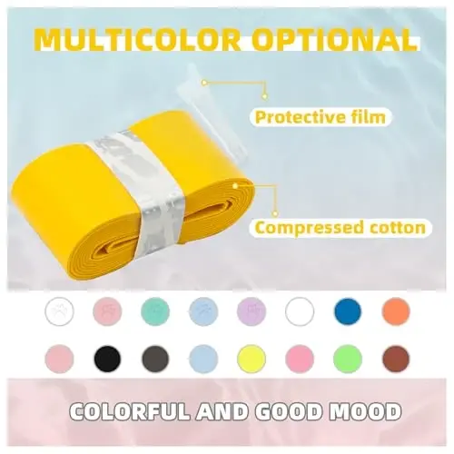 MBFISH Tennis Racket Grip Tape 3 Pack, Racket Grips Soft Racquet Overgrips for Tennis, Pickleball and Badminton - Anti-Slip and Absorbent Tennis Grip Tape Set - 4