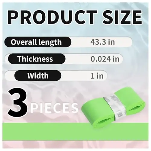 MBFISH Tennis Racket Grip Tape 3 Pack, Racket Grips Soft Racquet Overgrips for Tennis, Pickleball and Badminton - Anti-Slip and Absorbent Tennis Grip Tape Set - 2