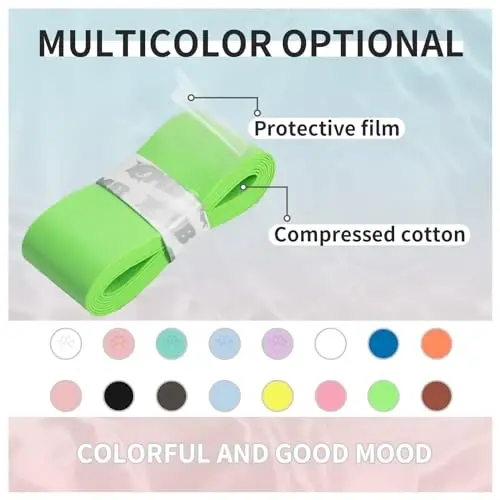 MBFISH Tennis Racket Grip Tape 3 Pack, Racket Grips Soft Racquet Overgrips for Tennis, Pickleball and Badminton - Anti-Slip and Absorbent Tennis Grip Tape Set - 4