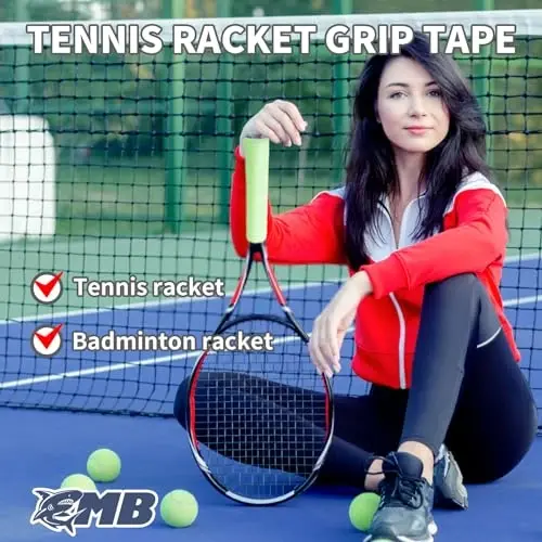 MBFISH Tennis Racket Grip Tape 3 Pack, Racket Grips Soft Racquet Overgrips for Tennis, Pickleball and Badminton - Anti-Slip and Absorbent Tennis Grip Tape Set - 5