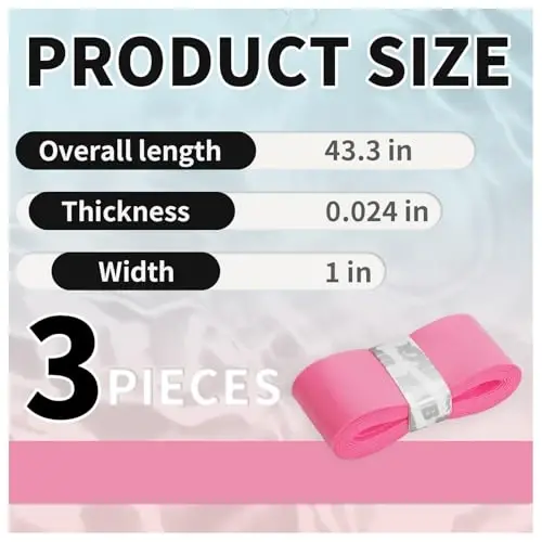 MBFISH Tennis Racket Grip Tape 3 Pack, Racket Grips Soft Racquet Overgrips for Tennis, Pickleball and Badminton - Anti-Slip and Absorbent Tennis Grip Tape Set - 2