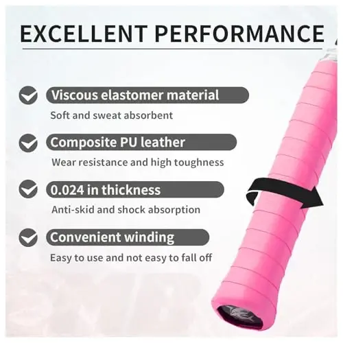 MBFISH Tennis Racket Grip Tape 3 Pack, Racket Grips Soft Racquet Overgrips for Tennis, Pickleball and Badminton - Anti-Slip and Absorbent Tennis Grip Tape Set - 3