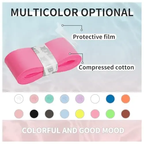 MBFISH Tennis Racket Grip Tape 3 Pack, Racket Grips Soft Racquet Overgrips for Tennis, Pickleball and Badminton - Anti-Slip and Absorbent Tennis Grip Tape Set - 4