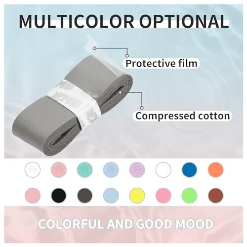 MBFISH Tennis Racket Grip Tape 3 Pack, Soft Racquet Overgrips for Tennis, Pickleball and Badminton with Vibration Dampening- Thickness 0.024in Anti-Slip and Absorbent Tennis Grip Tape Set (Gray 3P) - 4