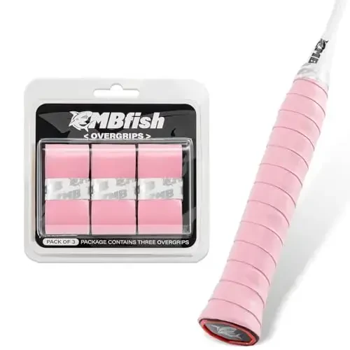 MBFISH Tennis Raket tutqichi 3 dona, Raket tutqichlari Tennis, Picklebol va Badminton uchun yumshoq raket ustki tutqichlari - Sirpanishga qarshi va shimuvchi tennis tutqichlari to'plami - 1