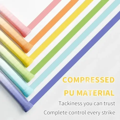 MBFISH Tennis Raket tutqichi 3 dona, Raket tutqichlari Tennis, Picklebol va Badminton uchun yumshoq raket ustki tutqichlari - Sirpanishga qarshi va shimuvchi tennis tutqichlari to'plami - 3