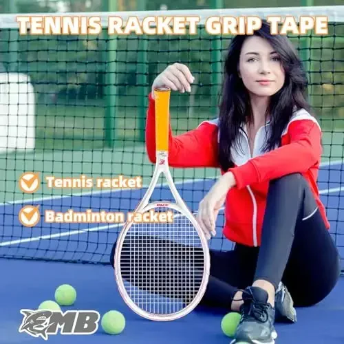 MBFISH Tennis Raket tutqichi lentalari 3 dona, Raket tutqichlari Yumshoq Raket ustki tutqichlari Tennis, Pikbol va Badminton uchun - Sirpanishga qarshi va shimuvchi Tennis tutqichi lenta to'plami - 5