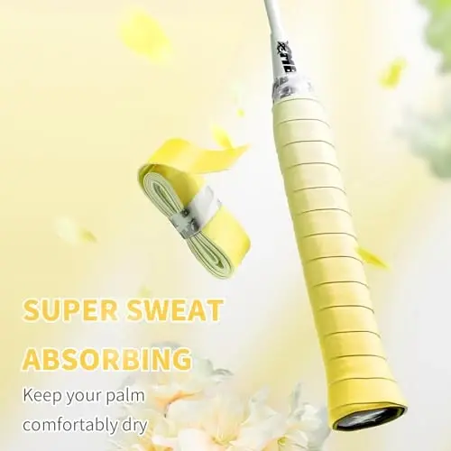 MBFISH Теннисная Лента для Обмотки Ракетки, 3 Штуки, Мягкие Обмотки для Теннисных Ракеток, Пиклбола и Бадминтона - Нескользящая и Впитывающая Набор Теннисных Обмоток - 5