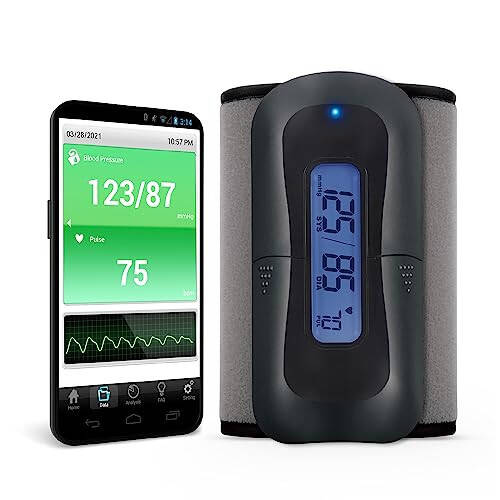 MbH Bluetooth Blood Pressure Monitor - Wireless Upper Arm Cuff BP Monitor for Home Use, IHB and AF Detection, Ultra-Light and Portable, Includes App for iOS & Android - 7