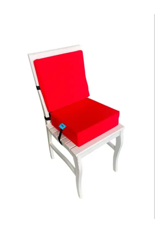 MC.PİEROBABY BACKREST BOOSTER CUSHION HIGH CHAIR CUSHION 34X34X10CM-Red - 2