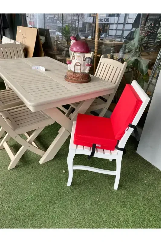 MC.PİEROBABY BACKREST BOOSTER CUSHION HIGH CHAIR CUSHION 34X34X10CM-Red - 1