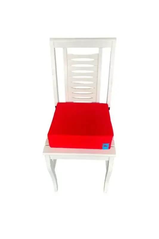 MC.PİEROBABY BACKREST BOOSTER CUSHION HIGH CHAIR CUSHION 34X34X10CM-Red - 3