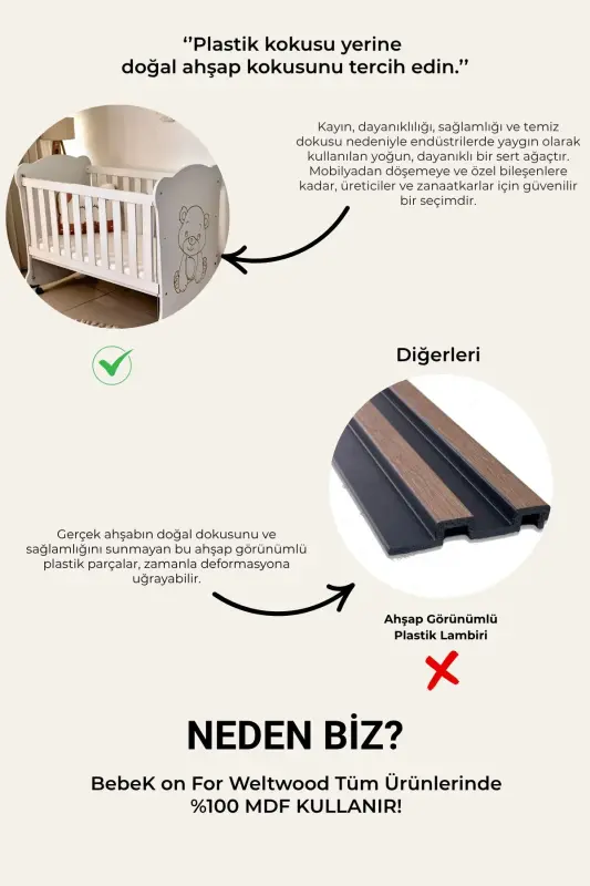 Sweetbear Beşik 60*120 - Beyaz - 4