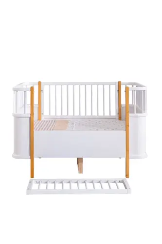 Mdf Beşik, Bella Büyüyen Beşik 90x120 1 Adet Comfort Yatak - ceviz - 4