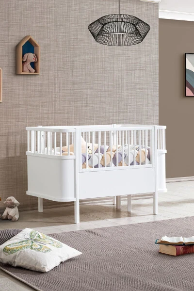 MDF Beşik, Bella Büyüyen Beşik 90x120 - Bella Karyola 90x190-beyaz - Setay