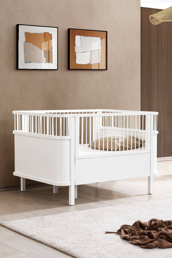 Mdf Beşik, Trend Büyüyen Beşik 90x130 - Trend Büyüyen Karyola 90x190-Beyaz - 3