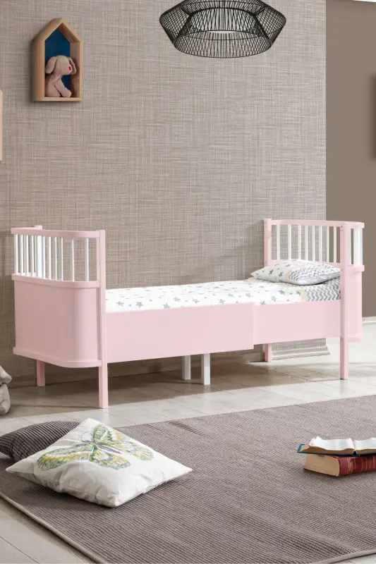 Mdf Beşik, Trend Büyüyen Beşik - Pembe 90x130 - Pembe - 5