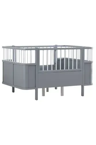 MDF Crib, Siesta Growing Crib 90x130 - Siesta Bed 90x190-Anthracite - 3