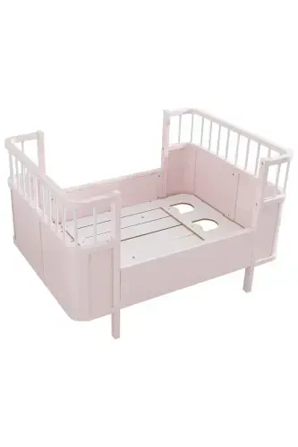 MDF Crib, Siesta Growing Crib 90x130 - Siesta Bed 90x190-Pink - 4
