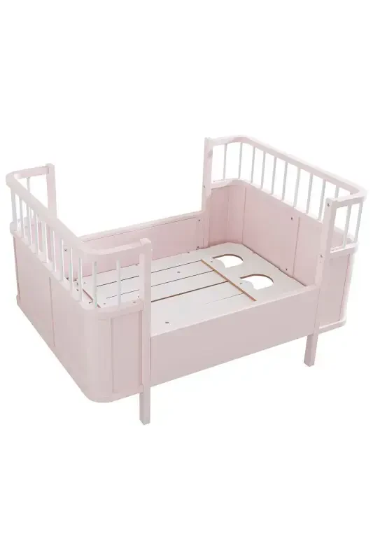 MDF Crib, Siesta Growing Crib 90x130 - Siesta Bed 90x190-Pink - 4