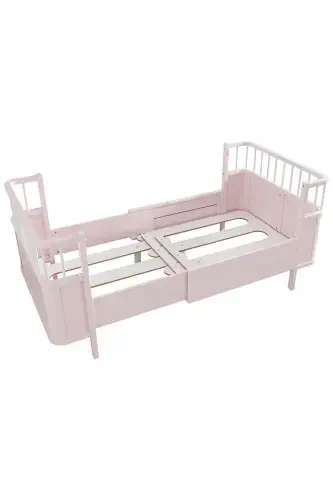 MDF Crib, Siesta Growing Crib 90x130 - Siesta Bed 90x190-Pink - 7