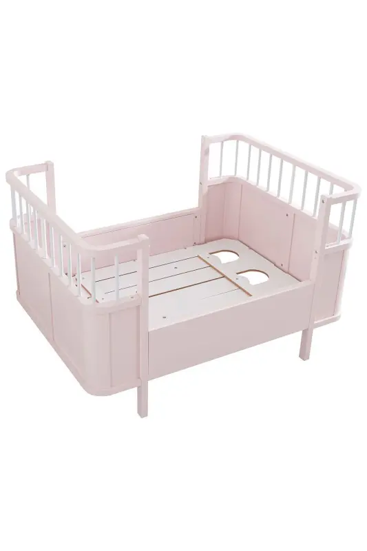 MDF Crib, Siesta Growing Crib 90x130 - Siesta Bed 90x190-Pink - 4