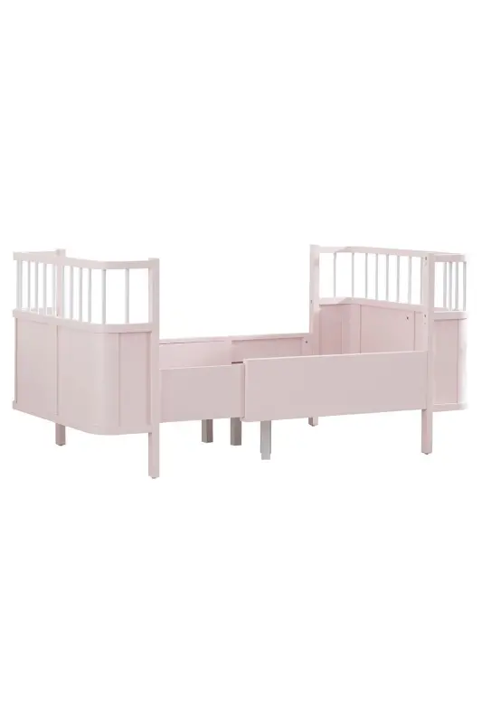 MDF Crib, Siesta Growing Crib 90x130 - Siesta Bed 90x190-Pink - 6