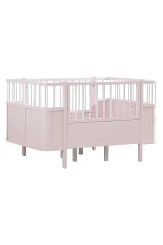 MDF Crib, Siesta Growing Crib 90x130 - Siesta Bed 90x190-Pink - 8