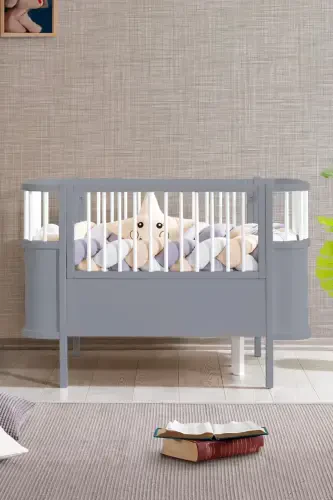 Mdf Crib, Trend Convertible Crib - Anthracite 90x130-Anthracite - 3