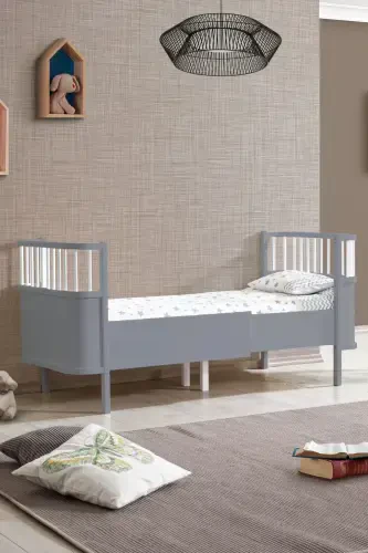 Mdf Crib, Trend Convertible Crib - Anthracite 90x130-Anthracite - 4