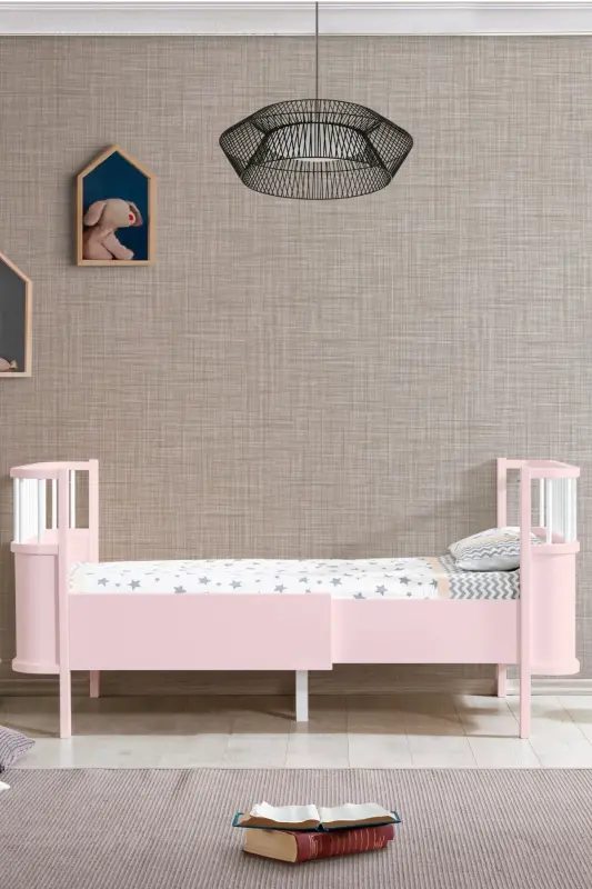 Mdf Crib, Trend Growing Crib - Pink 90x130-Pink - 5