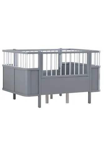 МДФ Кроватка, Siesta Растущая Кроватка 90x130 - Siesta Кровать 90x190-Антрацит - 11