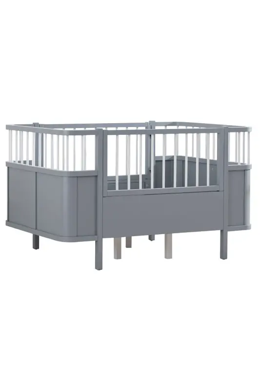 МДФ Кроватка, Siesta Растущая Кроватка 90x130 - Siesta Кровать 90x190-Антрацит - 11
