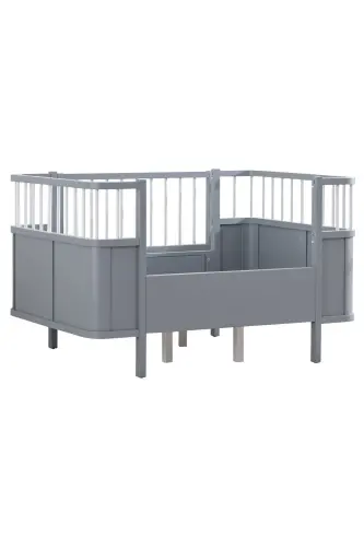 МДФ Кроватка, Siesta Растущая Кроватка 90x130 - Siesta Кровать 90x190-Антрацит - 16