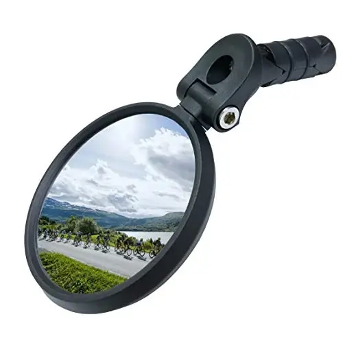 MEACHOW Bar End Bike Mirror [Upgraded Version] Scratch Resistant Glass Lens,HD,Safe Rearview Mirror,ME-001 