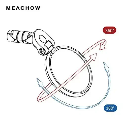 MEACHOW Bar End Bike Mirror [Upgraded Version] Scratch Resistant Glass Lens,HD,Safe Rearview Mirror,ME-001 - 3