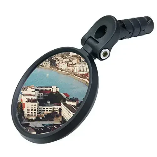 MEACHOW Bar End Bike Mirror [Upgraded Version] Scratch Resistant Glass Lens,HD,Safe Rearview Mirror,ME-001 - 1