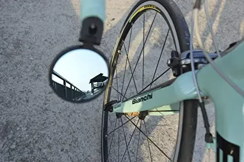 MEACHOW Bar End Bike Mirror [Upgraded Version] Scratch Resistant Glass Lens,HD,Safe Rearview Mirror,ME-001 - 4
