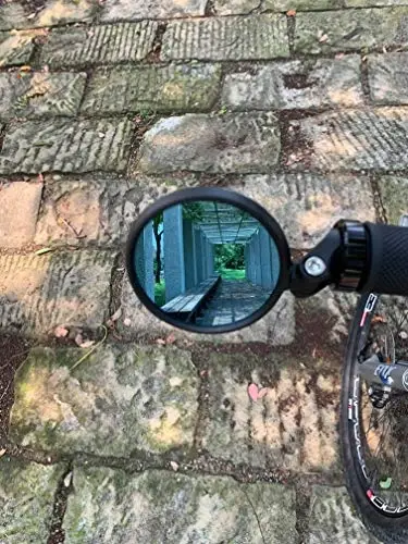 MEACHOW Bar End Bike Mirror [Upgraded Version] Scratch Resistant Glass Lens,HD,Safe Rearview Mirror,ME-001 - 5