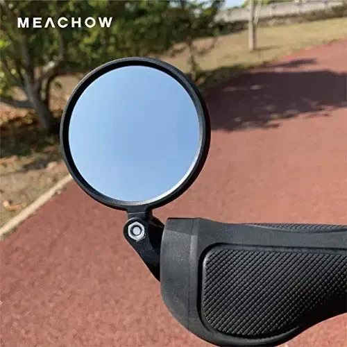 MEACHOW Bar End Bike Mirror [Upgraded Version] Scratch Resistant Glass Lens,HD,Safe Rearview Mirror,ME-001 - 4