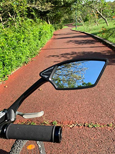 MEACHOW New Scratch Resistant Glass Lens, Handlebar Bike Mirror, Rotatable Safe Rearview Mirror, Bicycle Mirror, (Silver Right Side) ME-006RS - 3