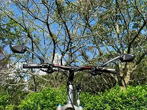 MEACHOW New Scratch Resistant Glass Lens,Handlebar Bike Mirror, Rotatable Safe Rearview Mirror, Bicycle Mirror, (Blue Right Side) ME-006RB - 6