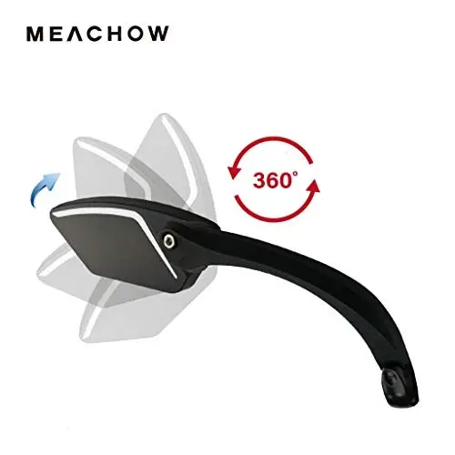MEACHOW New Scratch Resistant Glass Lens,Handlebar Bike Mirror, Rotatable Safe Rearview Mirror, Bicycle Mirror,ME-002 - 2