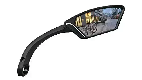 MEACHOW New Scratch Resistant Glass Lens,Handlebar Bike Mirror, Rotatable Safe Rearview Mirror, Bicycle Mirror,ME-002 