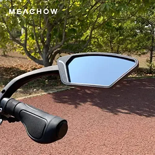 MEACHOW New Scratch Resistant Glass Lens,Handlebar Bike Mirror, Rotatable Safe Rearview Mirror, Bicycle Mirror,ME-002 - 4