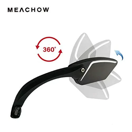 MEACHOW New Scratch Resistant Glass Lens,Handlebar Bike Mirror, Rotatable Safe Rearview Mirror, Bicycle Mirror,ME-002 - MEACHOW (1)