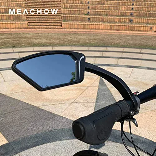 MEACHOW New Scratch Resistant Glass Lens,Handlebar Bike Mirror, Rotatable Safe Rearview Mirror, Bicycle Mirror,ME-002 - 4